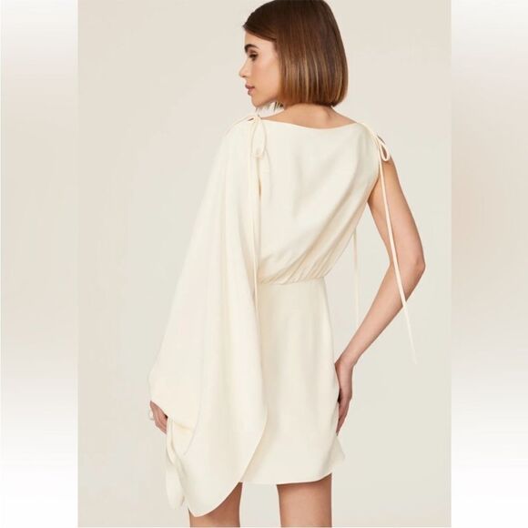 Alexis Wesley Silk Mini Dress in Crème M - Picture 2 of 6